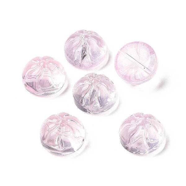 Transparent Spray Painted Glass Beads