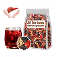 Kidney Tea Formula Ginseng Five Treasure Tea, Te Renal Herbal, 50 Bags of Combination Scented Tea Red Date Wolfberry Tea Men'...