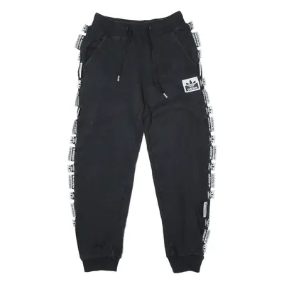 ADIDAS Olivia Oblanc Joggers Black Tapered Womens UK 6 W26 L26
