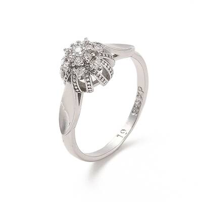 Brass Micro Pave Cubic Zirconia Rings