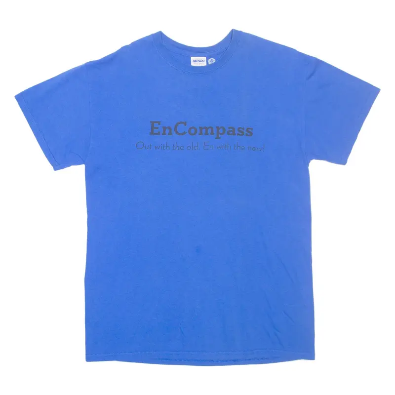 GILDAN En Compass Mens T-Shirt Blue M