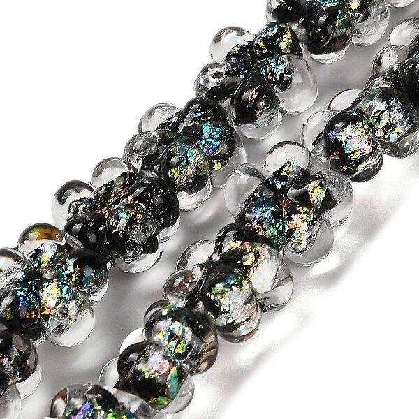 Handmade Dichroic Foil Glass Beads Strands
