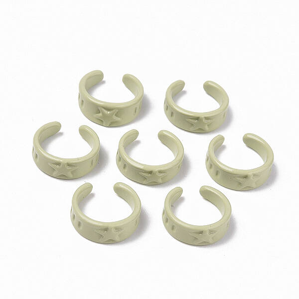 Spray Painted Alloy Cuff Rings