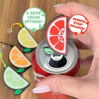 Citrus Love Tab Buddy Soda Can opener - cute orange, tangerine, lemon, lime, grapefruit gift present for arthritis, EDS, long...