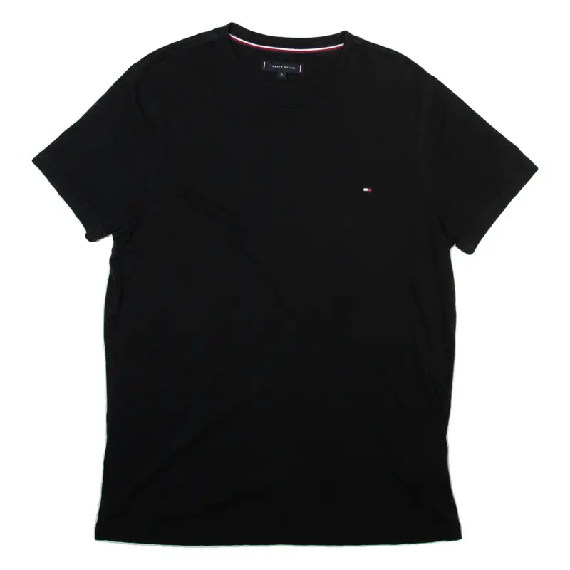 TOMMY HILFIGER Mens T-Shirt Black XL