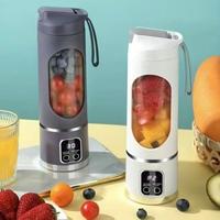 USB Rechargeable Portable Blender, Vegetable Juicer with Digital Display – Compact Household Kitchen Appliance, Leak Proof ...