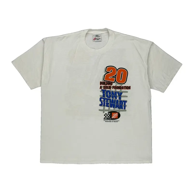 Competitors View Nascar T-Shirt - XL White Cotton