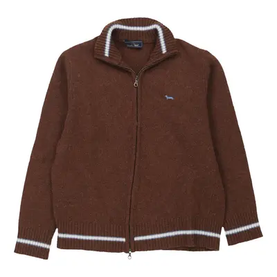 Harmot & Blaine Zip Up - Small Brown Wool