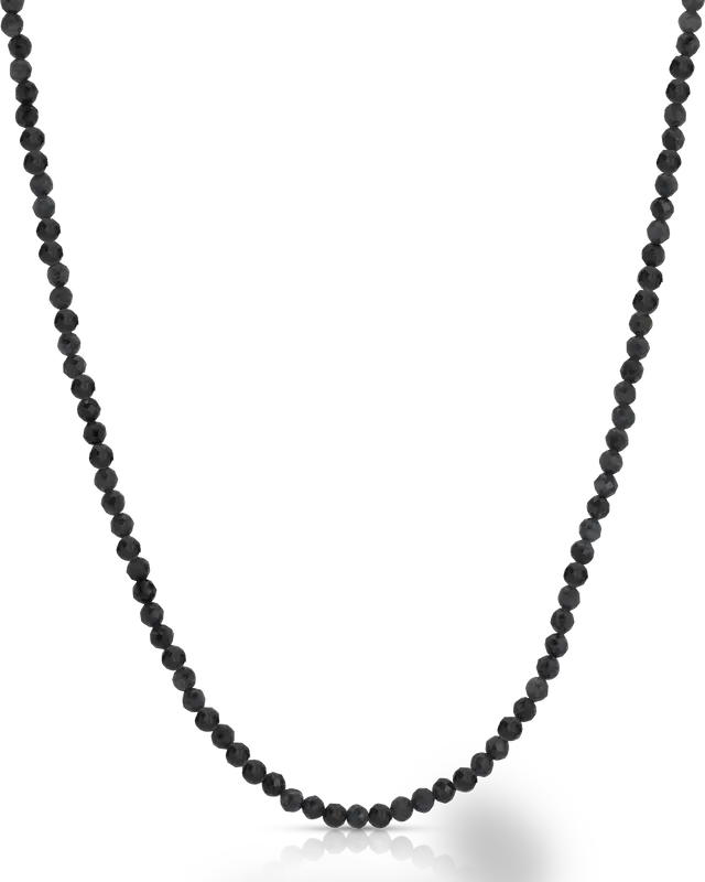 Spinel 3mm Necklace | Metal Color: Silver