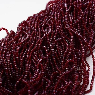 Half Rainbow Plated Faceted Rondelle Glass Bead Strands