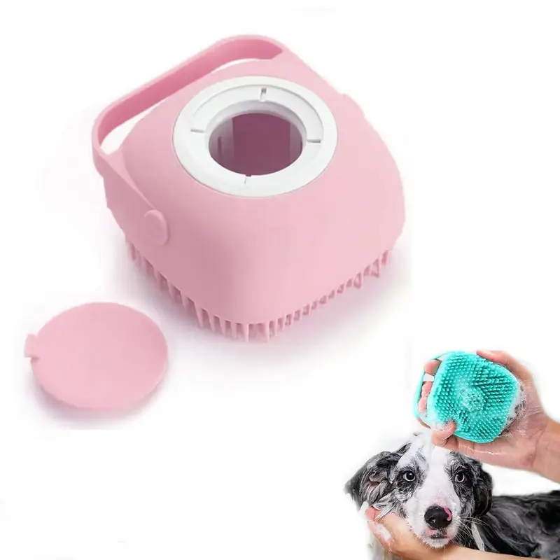 2pcs Multi-function 2-in-1 Bathing Brush - Silicone Massage and Grooming Tool for Cats, Dogs and Adults Silicone Massage and ...