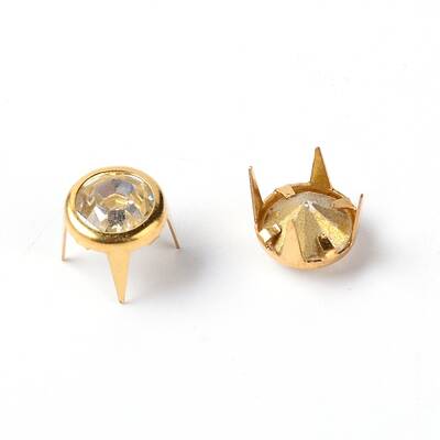 Brass Glass Rhinestone Spikes