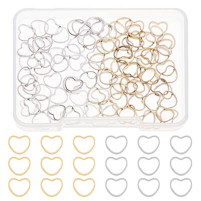 100Pcs 2 Colors Brass Linking Rings