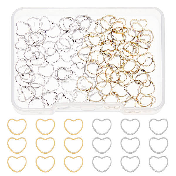 100Pcs 2 Colors Brass Linking Rings