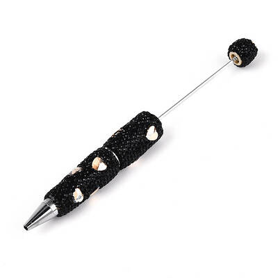Heart Resin & Polymer Clay Pave Rhinestone Ball-Point Pen