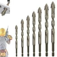 Upgraded Masonry Drill Bit Set,7 counts Masonry Drill Bit Set - Carbide Tip for Glass Tile Brick Cement Concrete Wood - Profe...