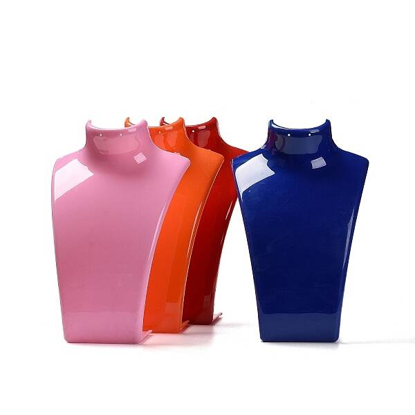 Plastic Necklace Bust Display Stands
