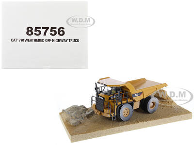 CAT Caterpillar 770 Off-Highway Truck Yellow (Weathered) with Operator \