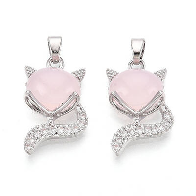 Brass Micro Pave Cubic Zirconia Pendants
