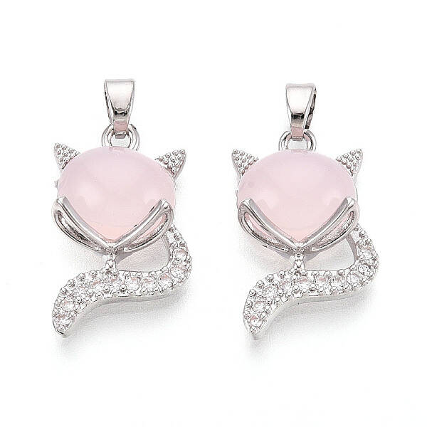 Brass Micro Pave Cubic Zirconia Pendants