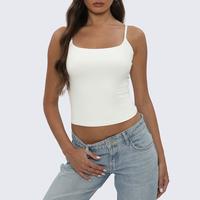 Tournesol Women Tank Top Casual Sexy Chic Versatile Sleeveless Tops Square Neckline Adjustable Straps Basic Slim Fits Double-...