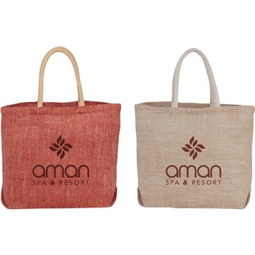 75 Promotional Herringbone Jute Tote - Lightweight
