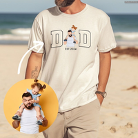 Custom Photo Dad Father's Day Shirt Gift, Personalized Image Daddy T-Shirt, Family Shirt for Husband Tee , Global Trending Ou...