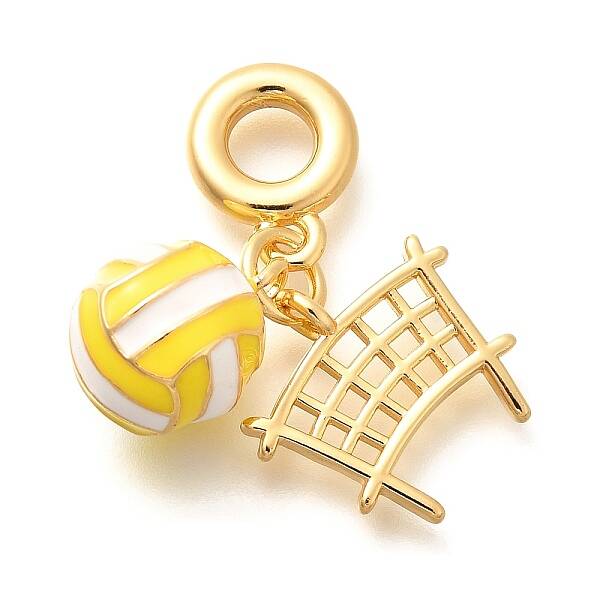 Brass Enamel Sport European Dangle Charms