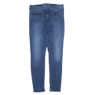 CALVIN KLEIN Jeans Blue Denim Regular Skinny Stone Wash Womens W32 L29