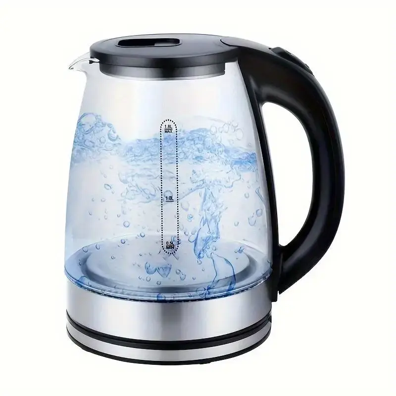 Powerful 110V Electric Kettle Water Boiler, High Borosilicate Glass Electric Kettle, Household Fast Boil Water Boiler, Kitc...