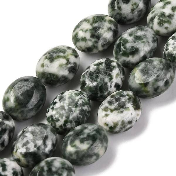 Natural Green Spot Jasper Beads Strands