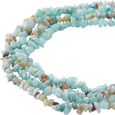 2 Strands 2 Colors Natural Flower Amazonite Chip Beads Strands