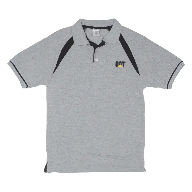 CAT Polo Shirt Grey Short Sleeve Boys S