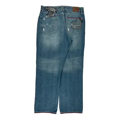 Lrg Baggy Jeans - 36W 35L Blue Cotton