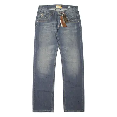 BLUE RAGS Mens Jeans Blue Regular Straight Stone Wash W30 L33