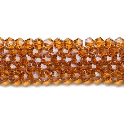 Transparent Electroplate Glass Beads Strands