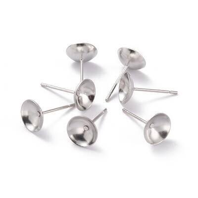 Non-Tarnish 304 Stainless Steel Stud Earring Settings