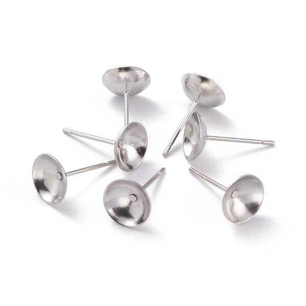 Non-Tarnish 304 Stainless Steel Stud Earring Settings
