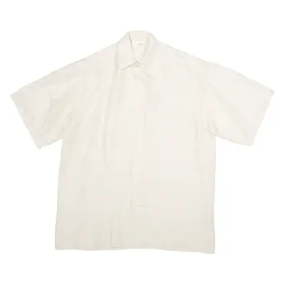 Womens Shirt Top Cream Silk XL