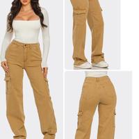 Khaki Denim Cargo Jeans