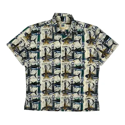 Kahala Hawaiian Shirt - Large Multicoloured Cotton