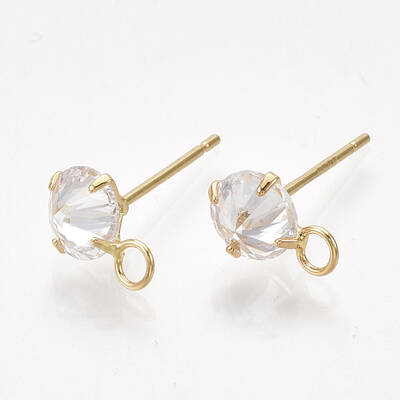 Brass Stud Earring Findings