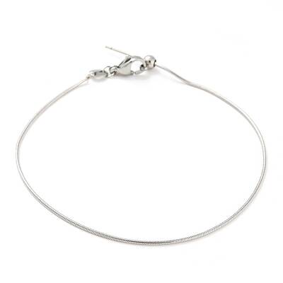 Non-Tarnish 304 Stainless Steel Add a Bead Adjustable Snake Chains Bracelets for Women