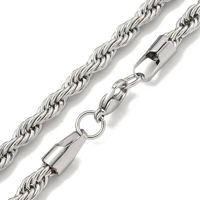 Non-Tarnish 201 Stainless Steel Rope Chain Necklaces for Women and Men