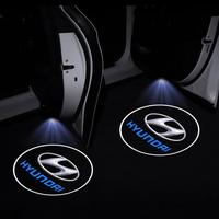 2 Pcs Wireless Car Door LED Courtesy Projector puddle Light compatible with Hyundai Cars