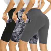Showitty 3 Pack Biker Shorts Women with Pockets 11” Shorts Summer Casual Wear Workout Yoga High Waist Casual Daily Wear Com...