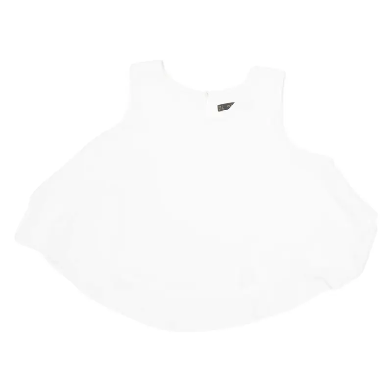 ZARA Womens Blouse Vest White Sleeveless M