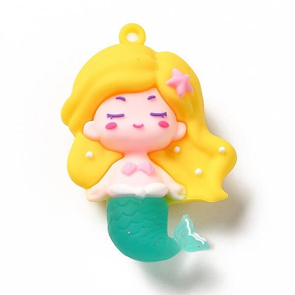 Mermaid Shape PVC Pendants