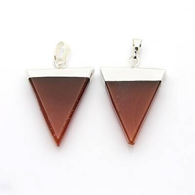 Carnelian Triangle Pendants