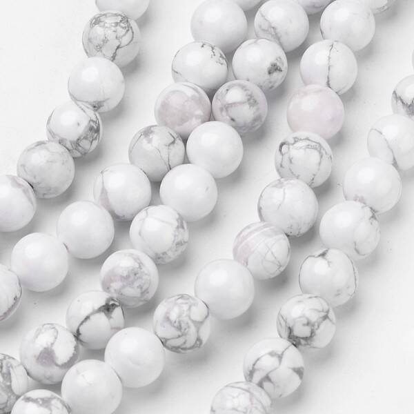 Natural Howlite Beads Strands